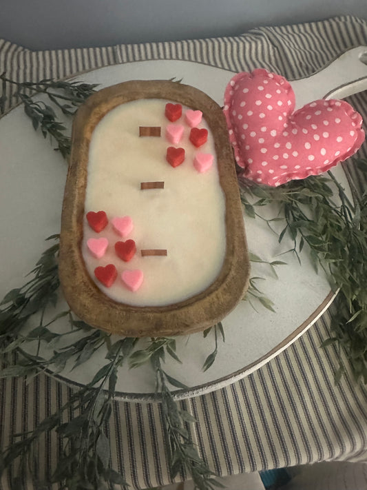 π Heart Wood Dough Bowl Candle