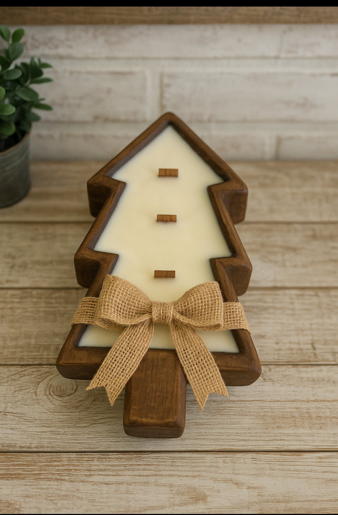 π Tree Dough Bowl Candle β Cozy Christmas Farmhouse Glow