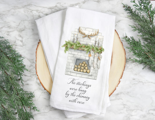 Stockings were hung flour sack hand towel