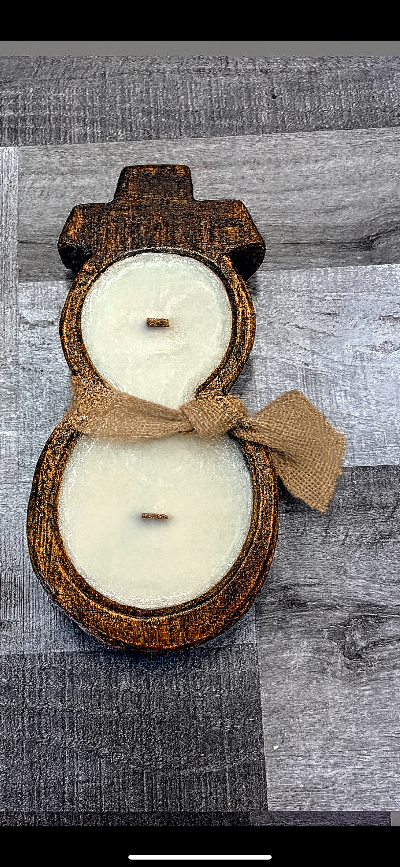 ❄️ Snowman Dough Bowl Candle – Cozy Winter Glow