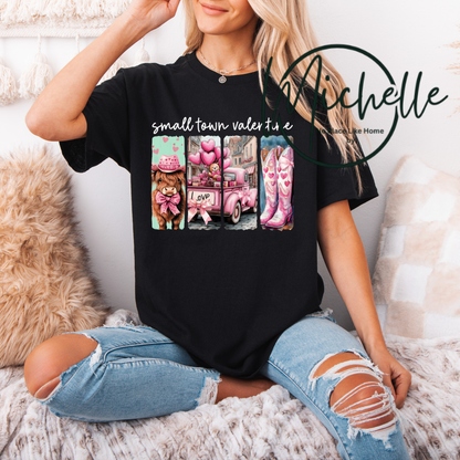 💕 Small Town Valentine Graphic Tee – Southern Valentine Shirt