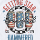 Getting Star Spangled Hammered Tee – Patriotic Graphic Shirt