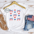 Patriotic Pops & Bows Graphic Tee – USA Vibes All Summer!