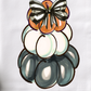 Stacked Pumpkin flour sack hand towel
