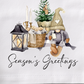 Season's Greetings Gnome flour sack hand towel