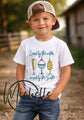 Lured by the Water, Raised by the South Kids Graphic Tee | Southern Fishing Shirt | Country Boy Tee