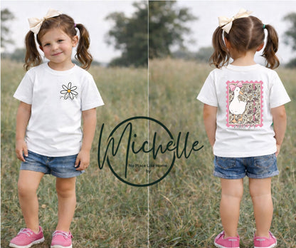 Southern Girl Goose Youth Graphic Tee | Country Kids Front & Back Shirt